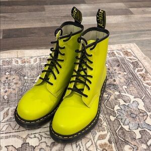 NWOT - Dr. Martens Neon Yellow 1460 Lace-Up Boots - Women’s Size 11 (US)